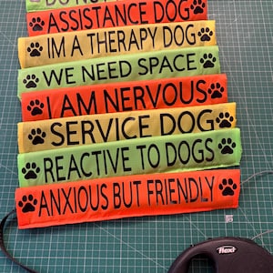 Dog Lead Sleeve, Waterproof, Customizable Message, Dog Walking Accessory