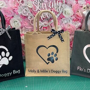 Bolsa de yute personalizada para perros imagen 7