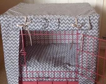 Made tp measure dog crate / cage cover / chevron / zigzag fabric / lots of colours available
