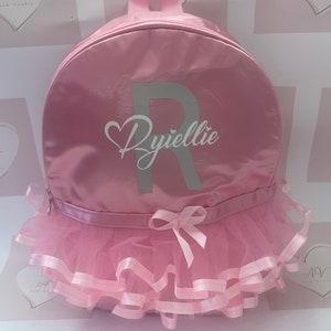 Personalisierter rosa Tutu-Rucksack, Mädchentasche