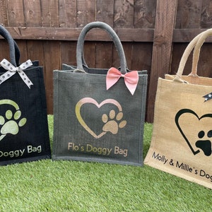 Bolsa de yute personalizada para perros imagen 5