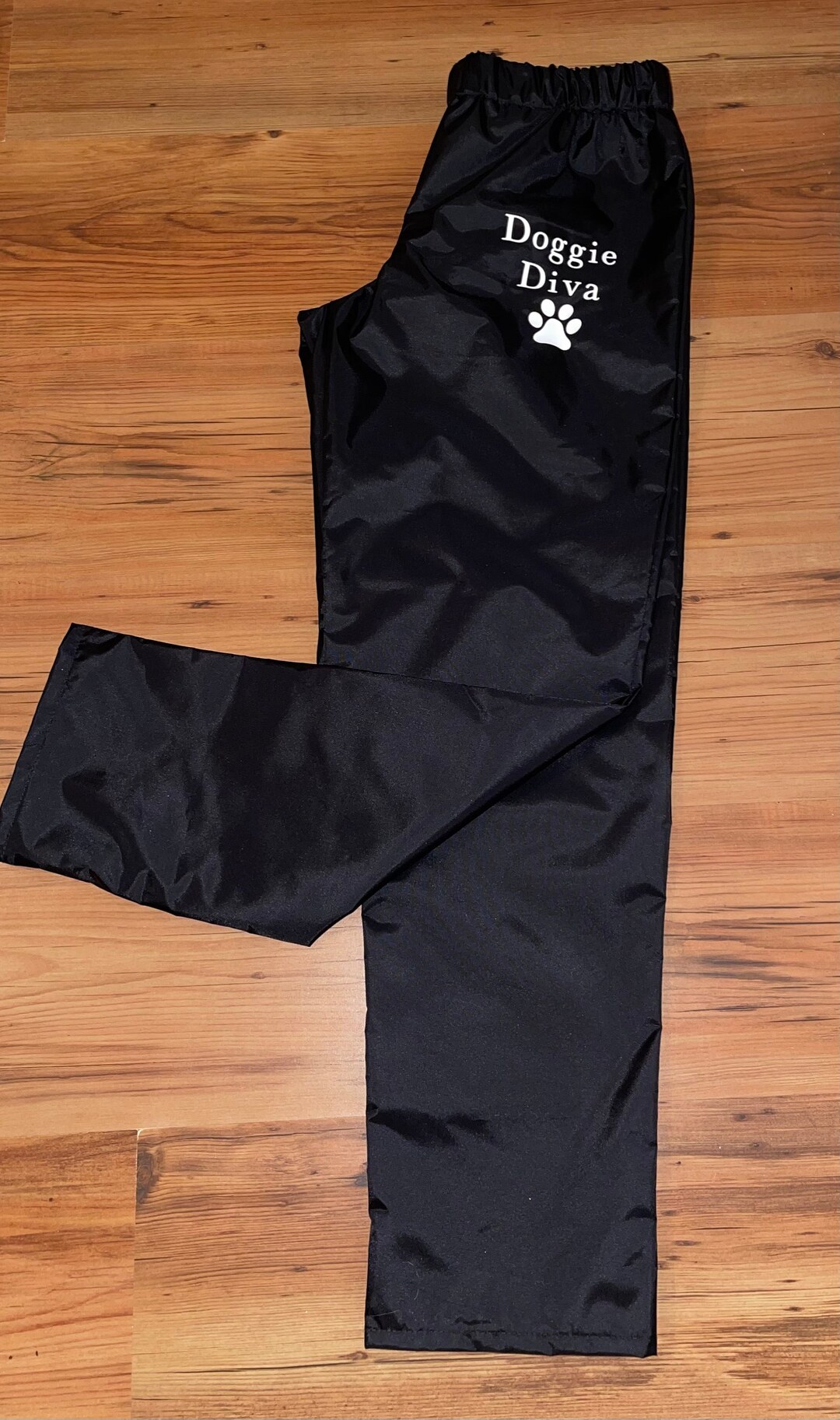 Personalised Dog Grooming Waterproof Trousers, Hair Resistant, Dog