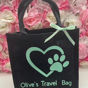 Bolsa de yute personalizada para perros imagen 3