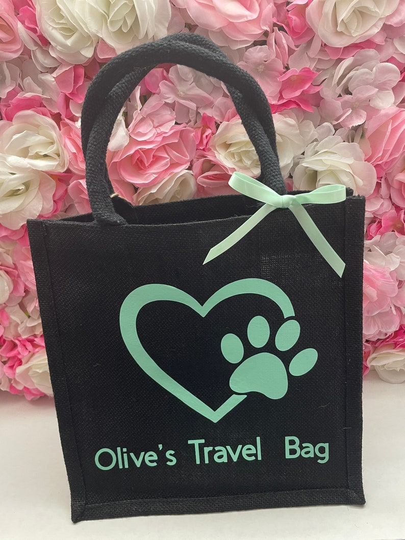 Bolsa de yute personalizada para perros imagen 3