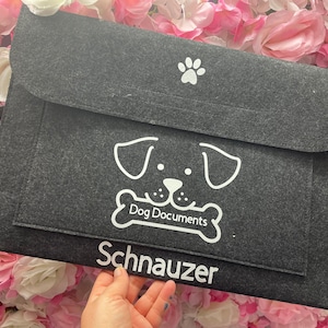 Personalised Pet Document Holder - Storage Dog Folder- Paperwork, organiser