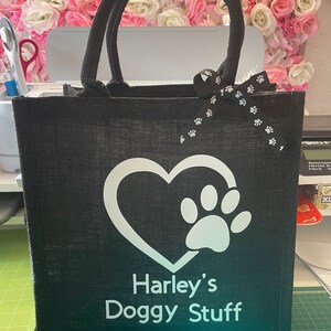 Bolsa de yute personalizada para perros imagen 8