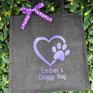 Bolsa de yute personalizada para perros imagen 10