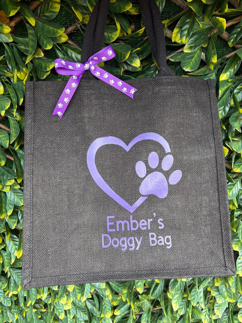 Bolsa de yute personalizada para perros imagen 10