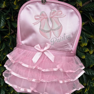 Personalized Pink Tutu Ballet Bag: Girls Dance Backpack
