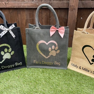 Personalised Dog Tote Bag / Pet Bag / Jute Hessian Tote bag.