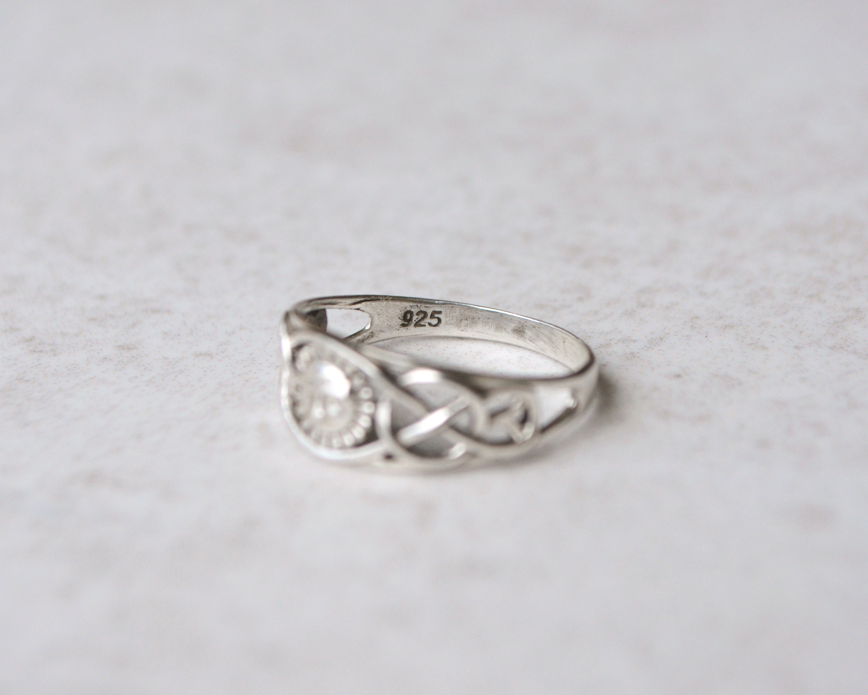 Silver Solstice Sterling Silver Solstice Ring • Celtic Sun 925 • Stacking Band ...