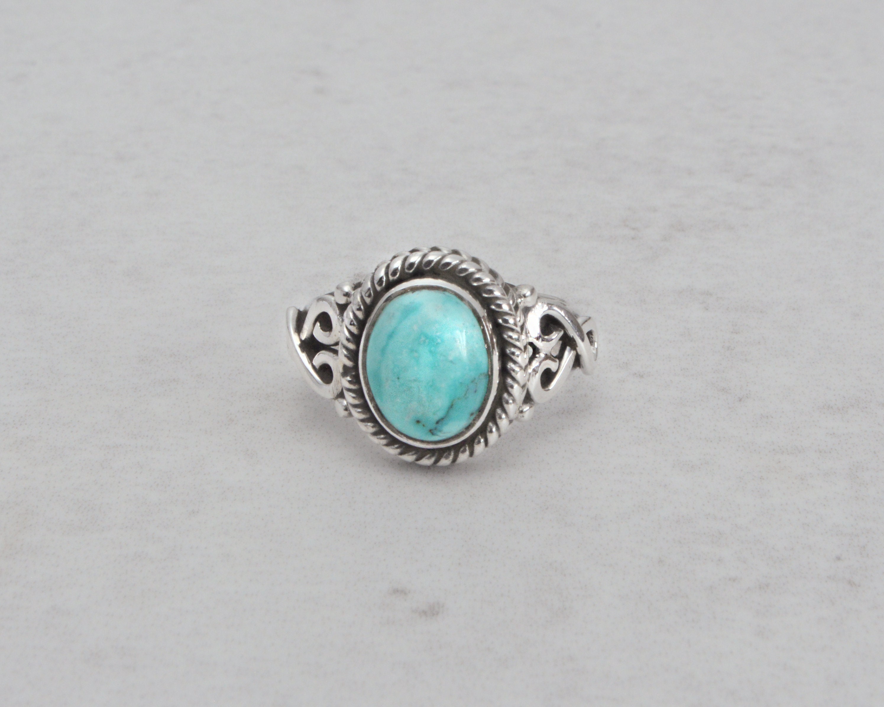 Tibetan Turquoise Boho Celtic Ring • 925 Sterling Silver - Etsy UK