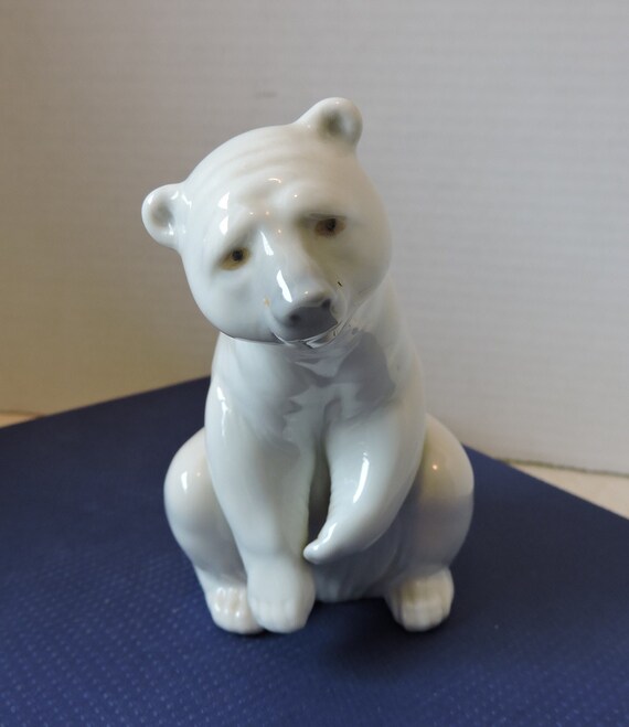 Lladro Polar Bear Miniature Collectible Figurine 05434 Retired Glazed