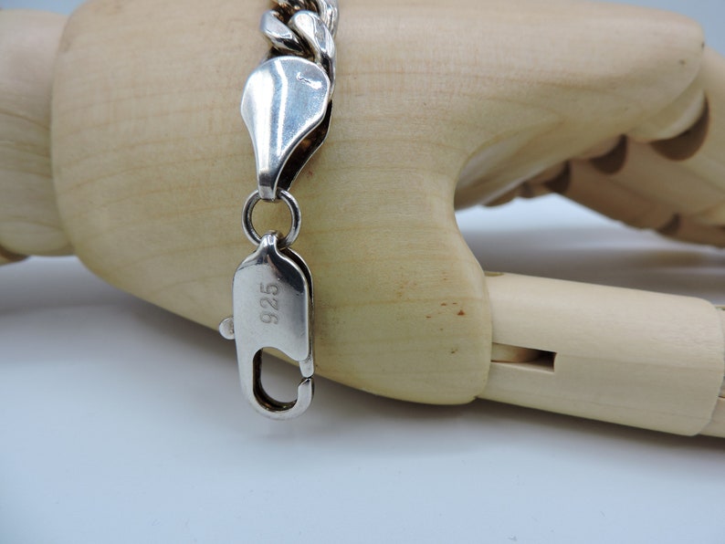 Large Link Sterling Silver Bracelet Unisex Jewelry 925 Gourmette Cuban Link Secure Clasp 8 Length by 38 Weighs 32 Grams
