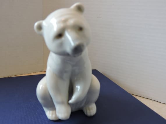 Polar Bear Resting Lladro Porcelain Collectible Figurine Spain Etsy