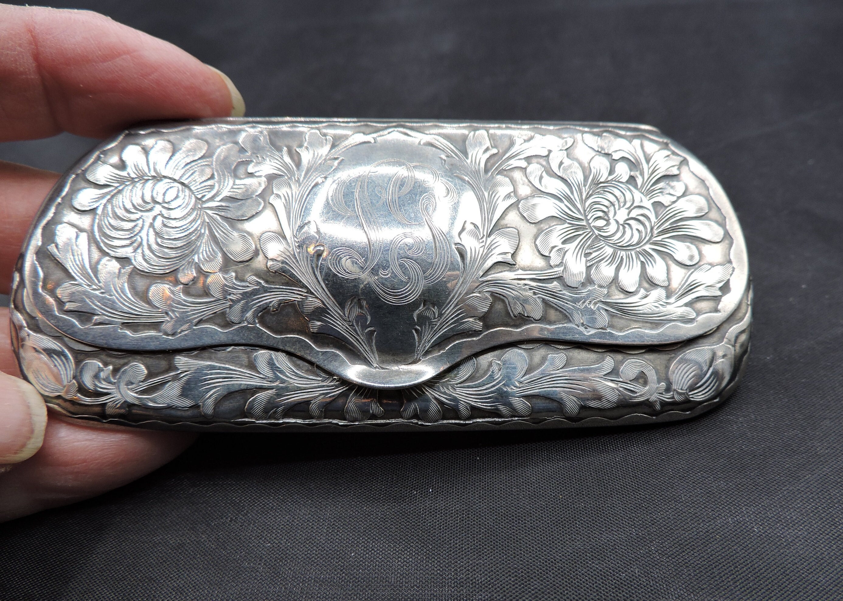 Silver Glasses Case Etsy