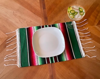 Set of 12 Mexican Zarape Multi Color Fiesta Placemats