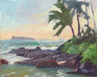 Maui memories// Sale, Original oil painting// Hawaii landscape art/Plein air Hawaii/ landscape painting// Lahaina painting