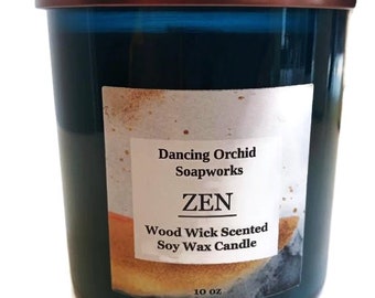 Zen Scented Wood Wick Soy Candle