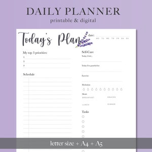Daily Planner | ADHD-Friendly | Printable & Digital