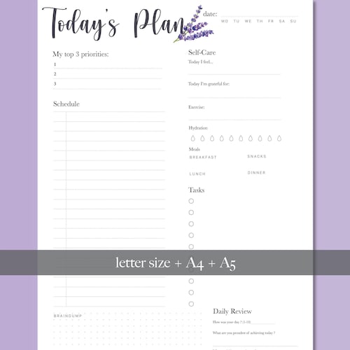 ADHD WEEKLY PLANNER // Printable Planner Digital Daily Etsy