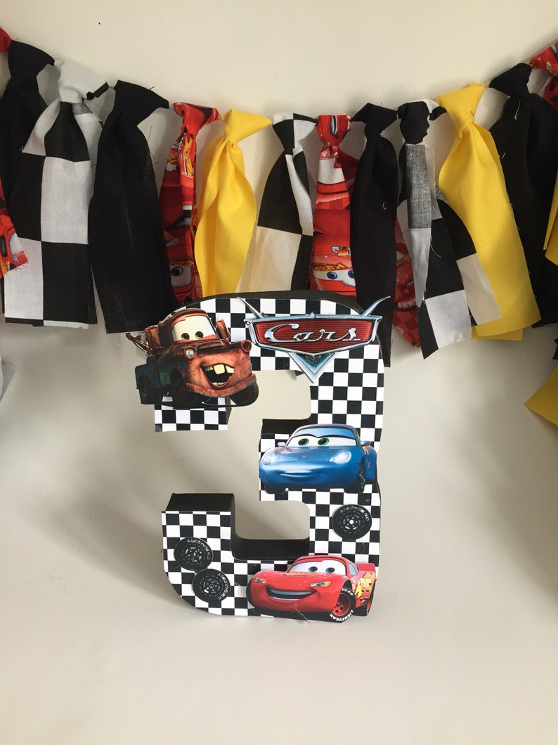 lightning mcqueen cars birthday decorations cars centerpiece Cars banner cars birthday banner
