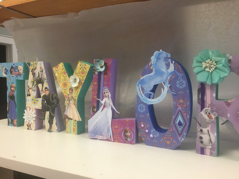 frozen 2 birthday name frozen letters frozen decorations etsy