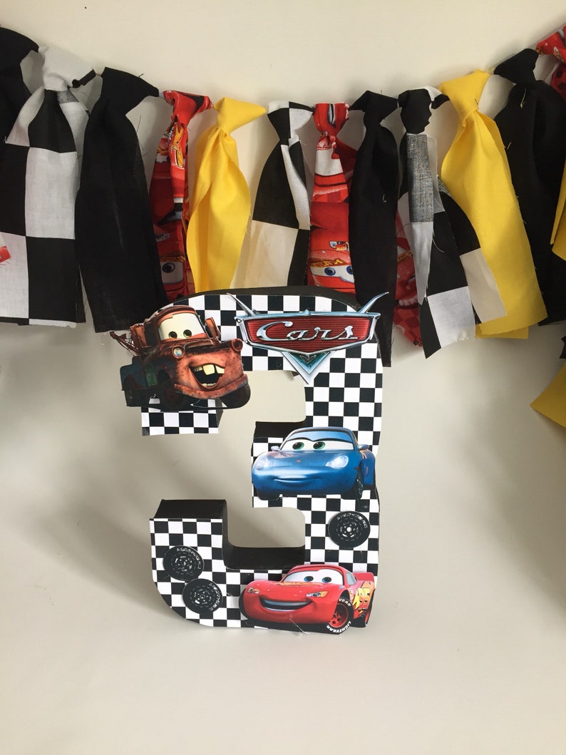 lightning mcqueen cars birthday decorations cars centerpiece Cars banner cars birthday banner