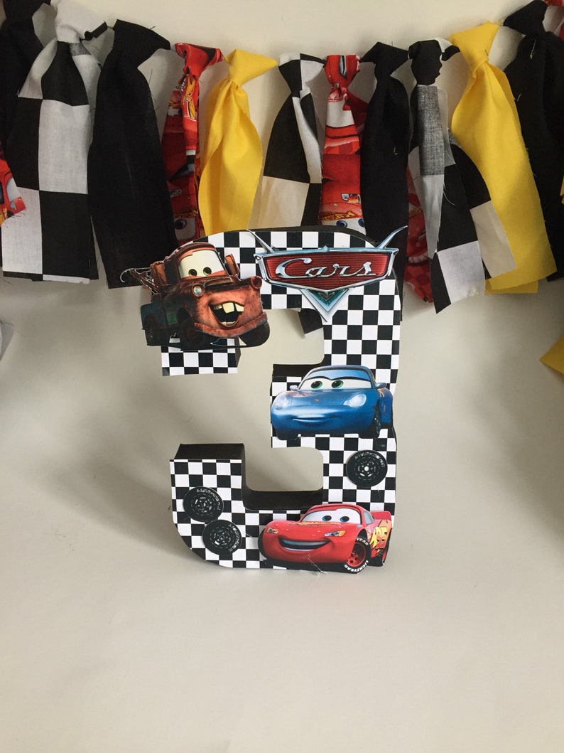 lightning mcqueen cars birthday decorations cars centerpiece Cars banner cars birthday banner