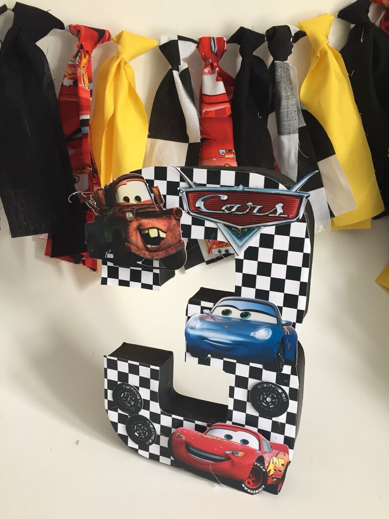 lightning mcqueen cars birthday decorations cars centerpiece Cars banner cars birthday banner