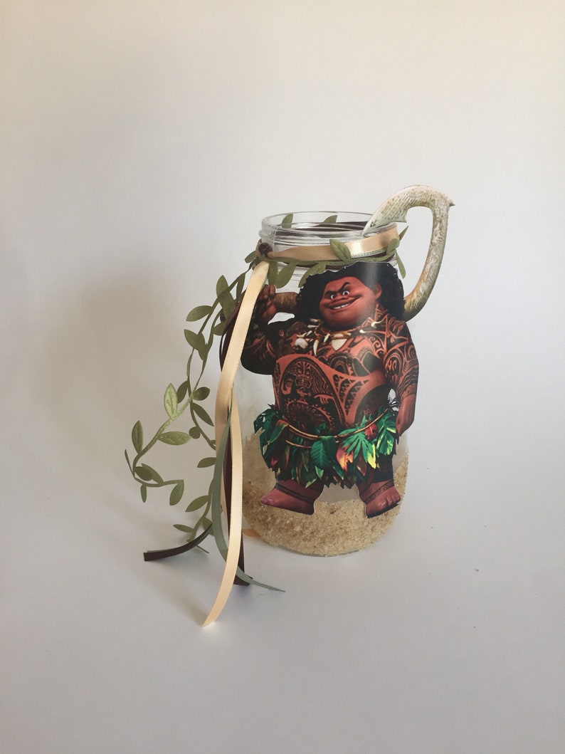 Maui Decorated Quart size Mason Jar Centerpiece Maui birthday Etsy