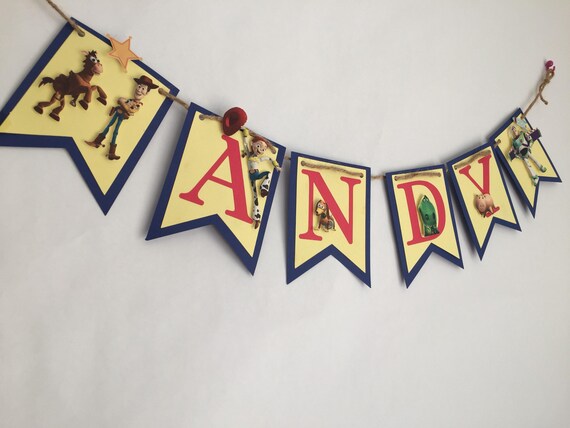 Toy Story Happy Birthday Banner Toy Story Birthday Toy Story Etsy