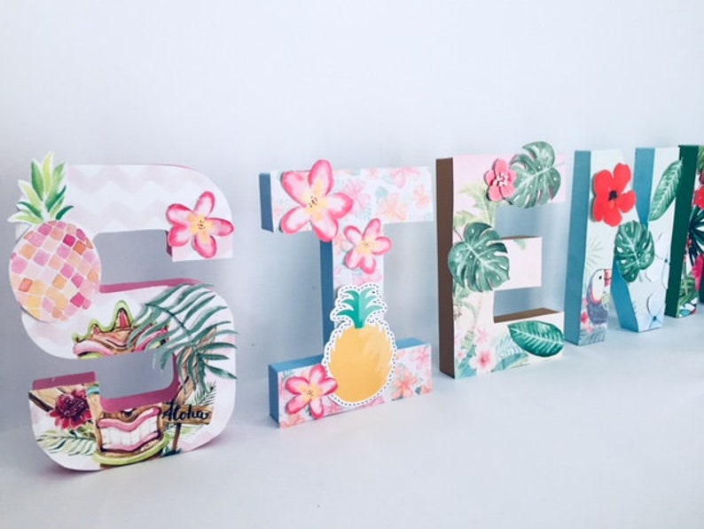 luau birthday luau decorated name luau letters luau party image 0