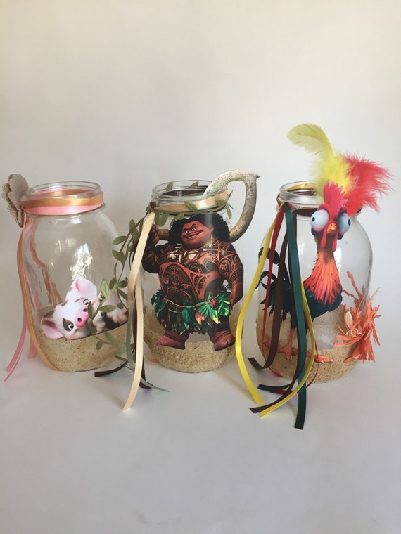 Maui Decorated Quart size Mason Jar Centerpiece Maui birthday Etsy