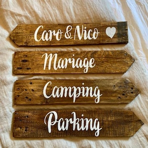 Conjunto de tableros personalizados/mesa/flecha de madera/letreros de boda/ceremonia/flecha de boda/regalo de boda/decoración de pared/jardín