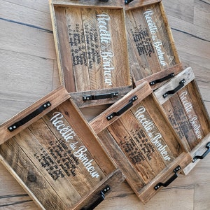 wooden service tray/ meal tray/gift/quote/wooden tray/Christmas/ image 2