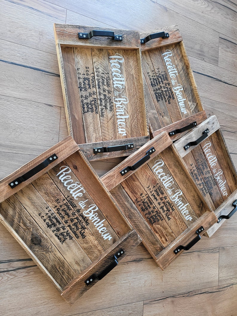 wooden service tray/ meal tray/gift/quote/wooden tray/Christmas/ image 2