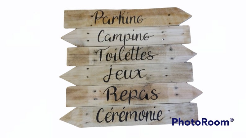 Lot planches personnalisées/ tableau/flèche bois/panneaux mariage/cérémonie/flèche mariage/cadeau mariage/décoration murale/jardin image 2