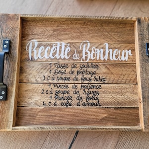 wooden service tray/ meal tray/gift/quote/wooden tray/Christmas/ image 1