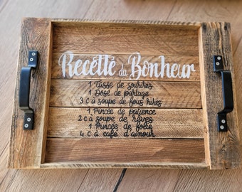 wooden service tray/ meal tray/gift/quote/wooden tray/Christmas/