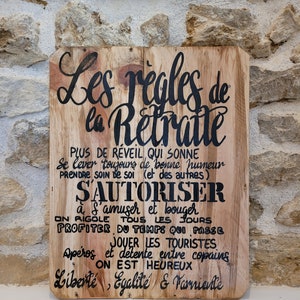 Tableau retraite/les règles de la retraite/cadeau retraité