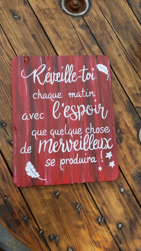 Tableau Citation /Panneau en Bois Decoratif/Affiche/Scrabble