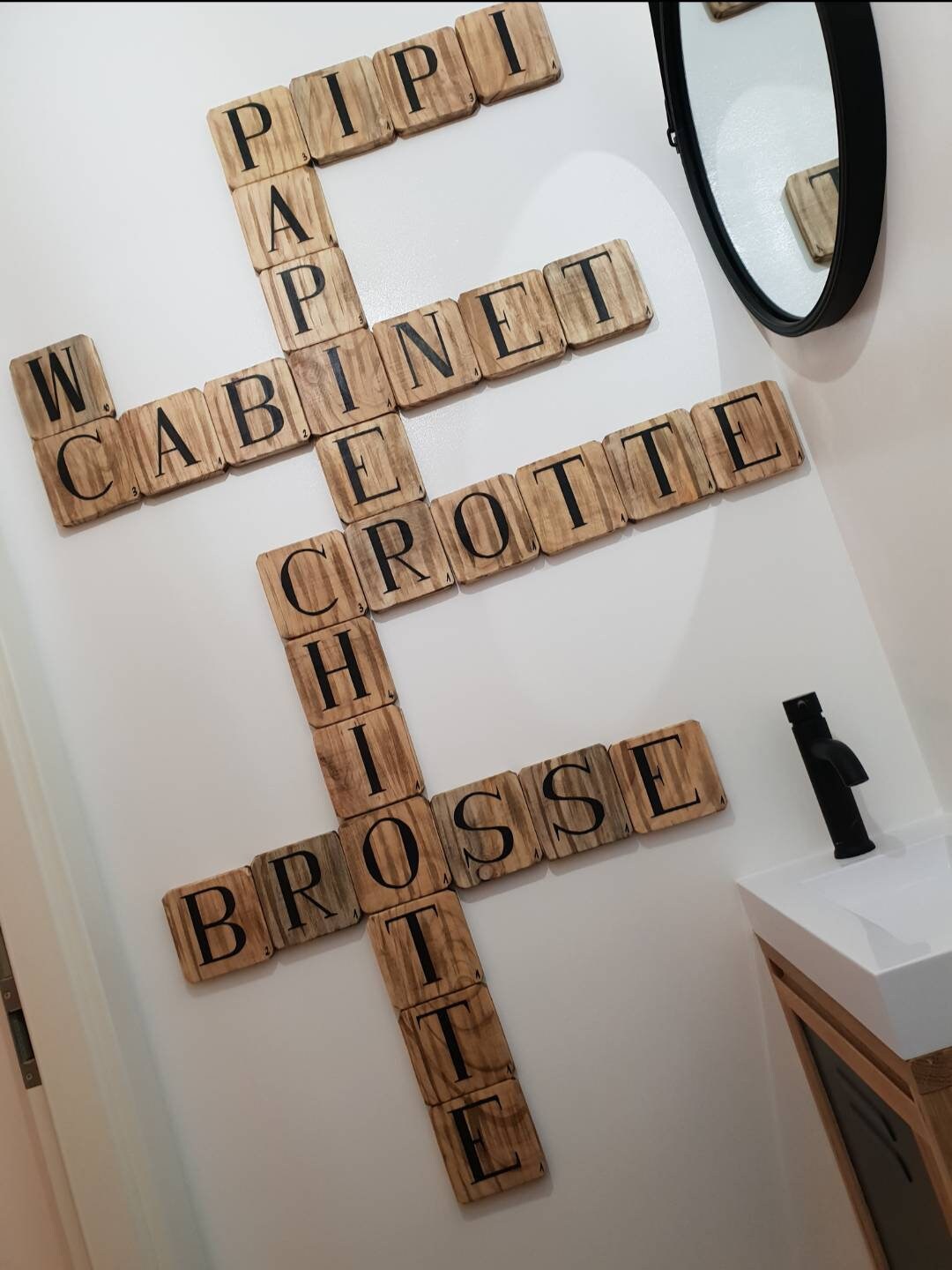 Lettre Scrabble Geante 15cmx15cm/Tuile Bois/Lettre Geante