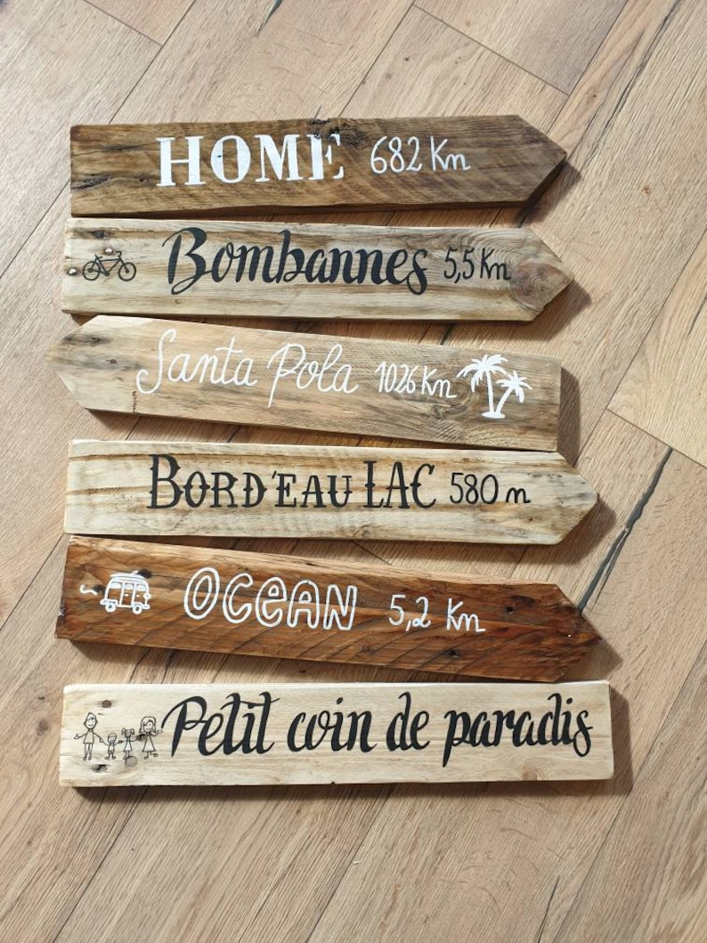 Lot planches personnalisées/ tableau/flèche bois/panneaux mariage/cérémonie/flèche mariage/cadeau mariage/décoration murale/jardin image 7