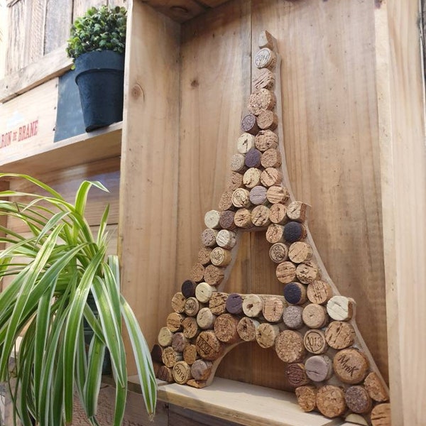 Tour eiffel bouchon de liège/Paris/décoration originale/cadeau/bouchon vin