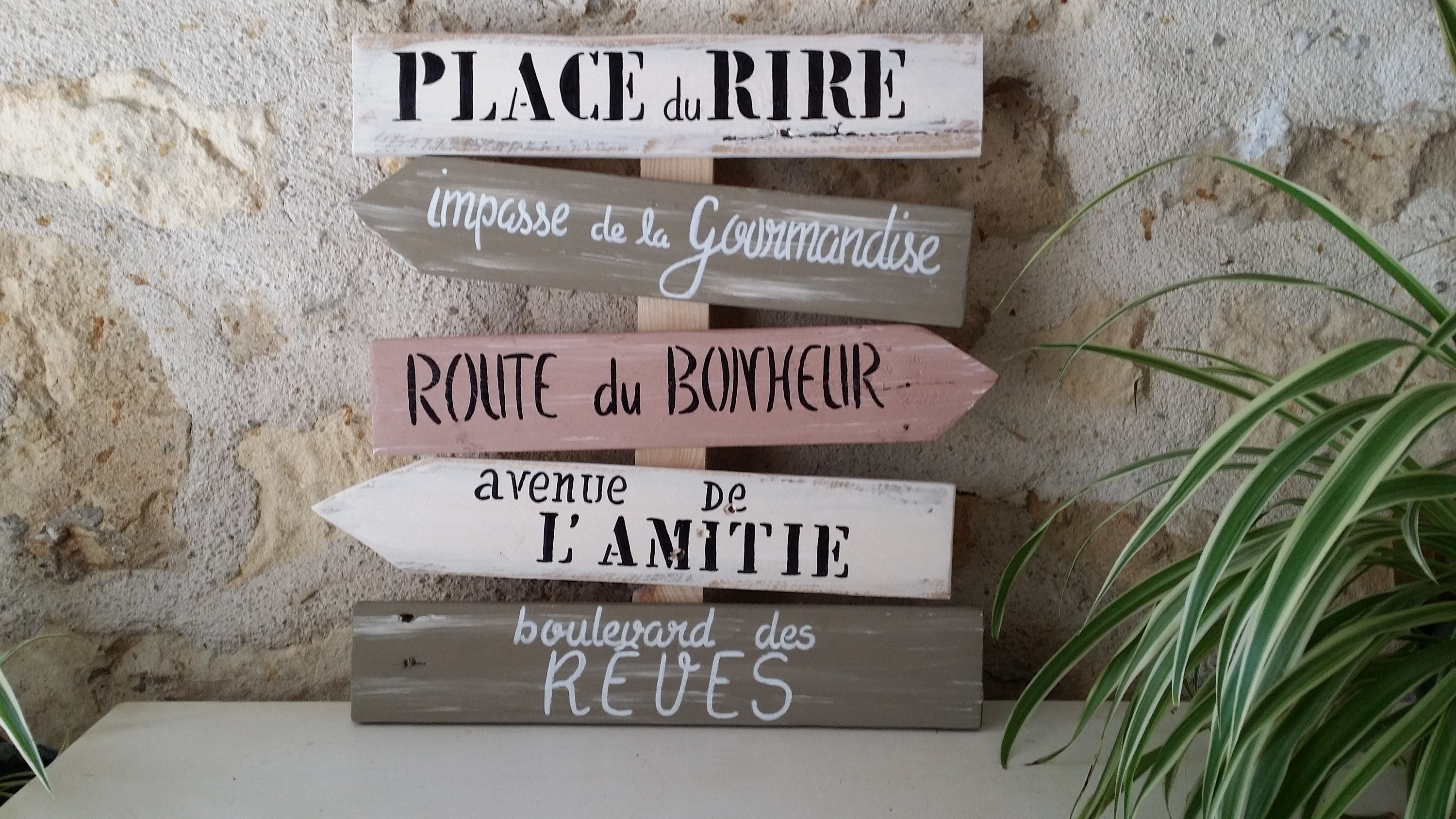 Tableau Directionnel/ Panneau Decoratif/Flèche Bois/ Original