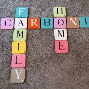 letra scrabble de madera personalizable 15x15cm o tablero personalizable