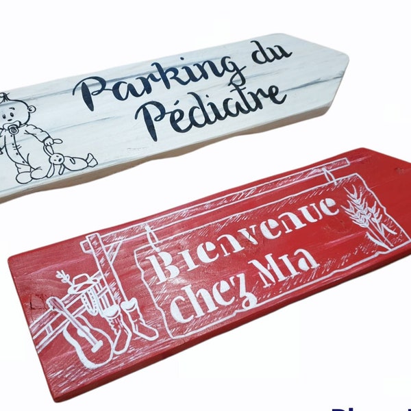 Panneau directionnel pour extérieur / tableau flèche/ bois/ personnalisé/flèche/entrée maison/décoration extérieure/planche bienvenue/cadeau