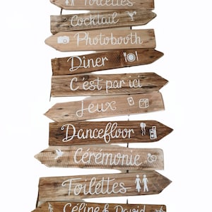 Lot of personalized boards/board/wooden arrow/wedding panels/ceremony/wedding arrow/wedding gift/wall decoration/garden