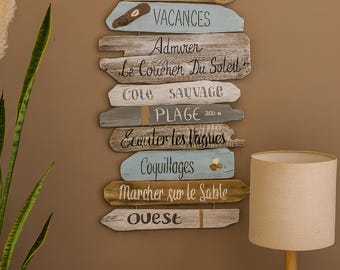 Customizable wooden sign/arrow signs/gift idea/10/8 or 6 planks/driftwood style/arrow
